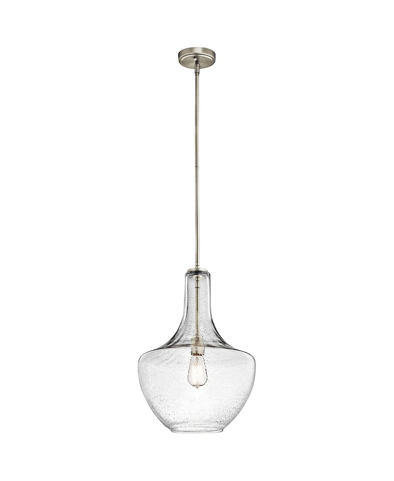 Kichler Everly 13 3/4" Wide Nickel Clear Glass Pendant Light