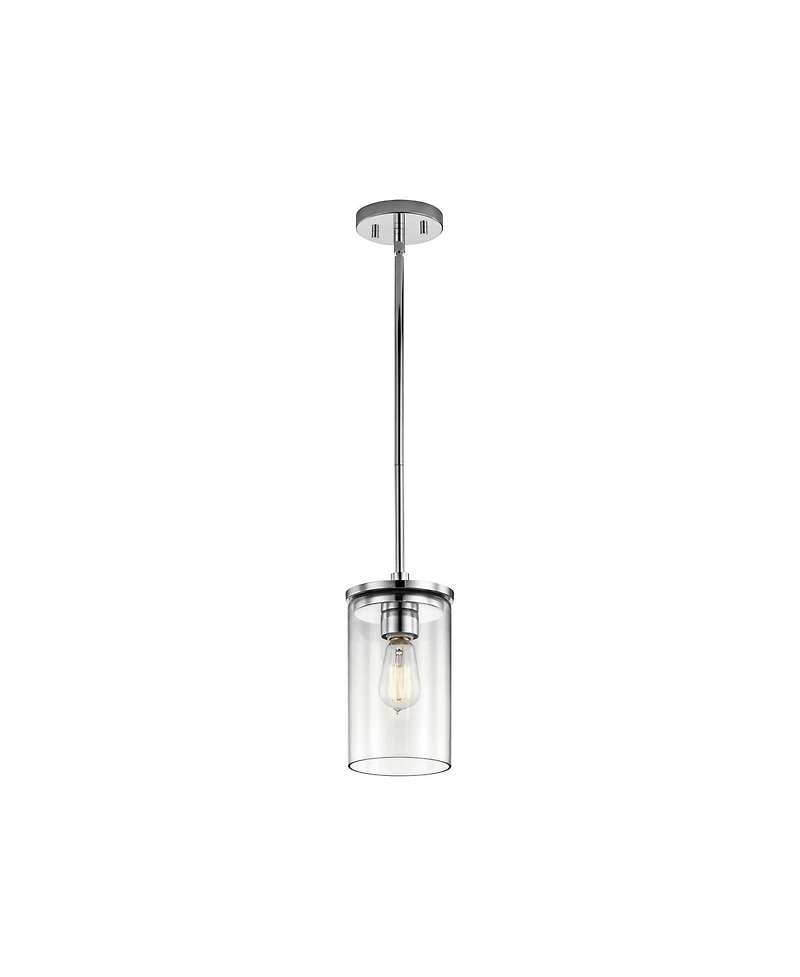 Kichler Crosby 6" Wide Dual-Chrome 1-Light Mini Pendant