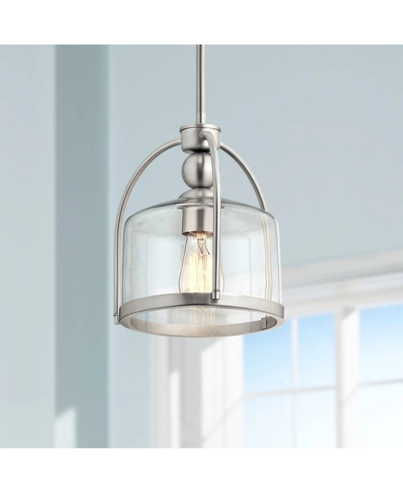 Kichler Omerta 9 1/2" Wide Brushed Nickel Clear Glass Mini Pendant