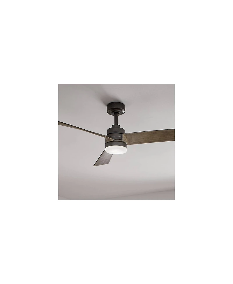 52" Kichler Spyn Anvil Iron Led Ceiling Fan with Wall Control
