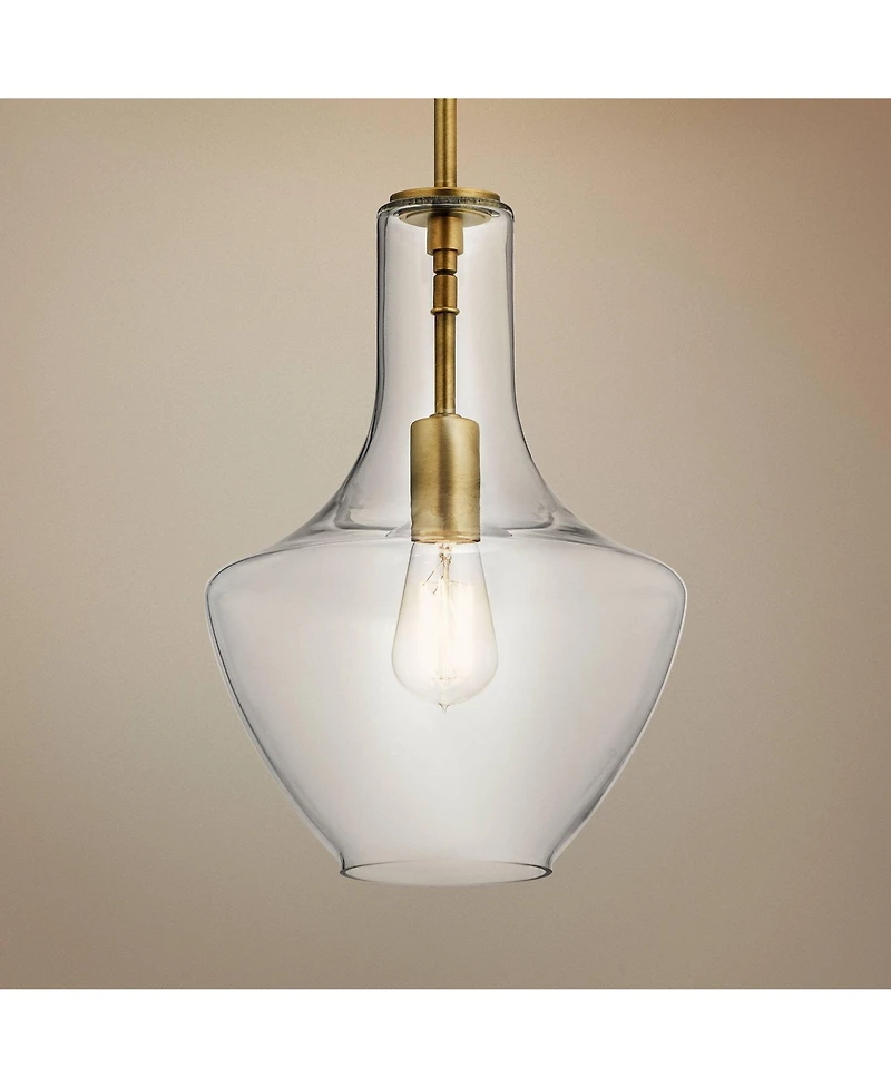 Kichler Everly 10 1/2" Wide Natural Brass Mini Pendant