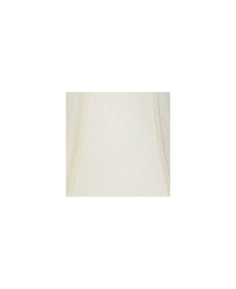 Imperial Shade Set of 2 Bell Lamp Shades Cream Large 9" Top x 17" Bottom x 11" Slant x 10.5" High Spider with Replacement Harp and Finial Fitting