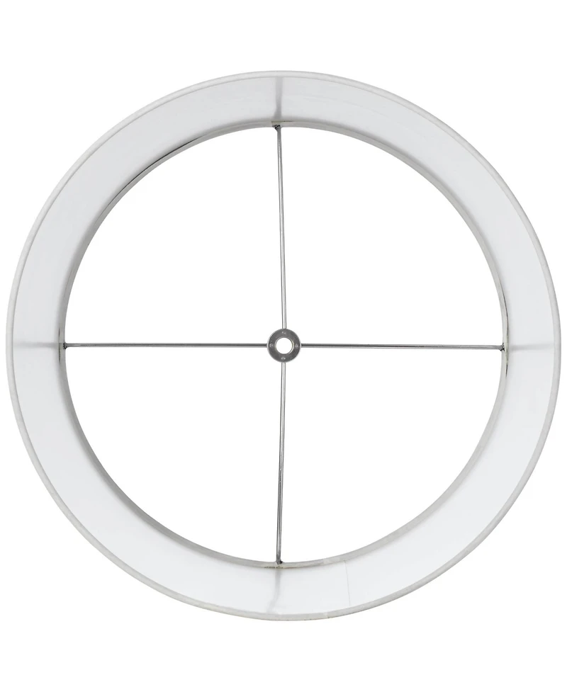 Springcrest Set of 2 Drum Lamp Shades White Medium 13" Top x 14" Bottom x 10" High Spider with Replacement Harp and Finial Fitting