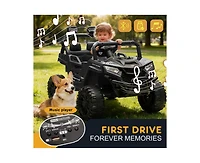 Yobtop 12V 2WD Ride-On Utv with 2.4G Parental Remote Control, 4-Wheel Suspension & Anti-Collision Bar, Ages 3-5