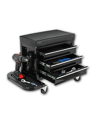 Streamdale Furniture Rolling 3-Drawer Tool Chest Mechanic Seat, 350Lbs Capacity