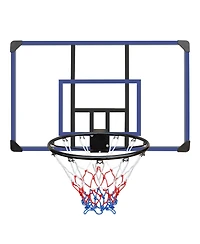 Zeny Wall-mounted basketball hoop, shatterproof back, folding hoop, durable hoop and all-weather mesh for indoor and outdoor use