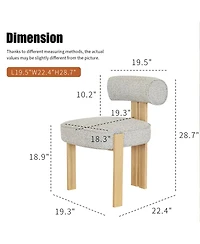 Streamdale Furniture Modern Upholstered Fabric Dining Chair, No Assembly Required