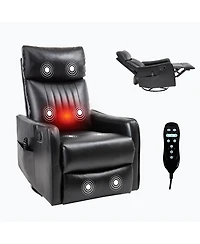 Streamdale Furniture Faux Leather Massage Swivel Recliner Chair