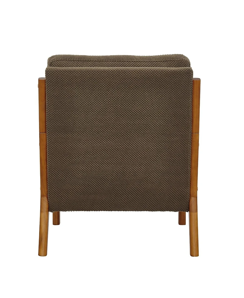 Streamdale Furniture Modern Solid Wood Accent Chair with Nubby Upholstery
