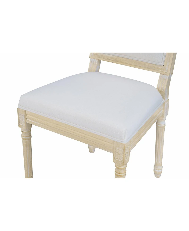 Streamdale Furniture French Country Upholstered Dining Chairs, Set of 2