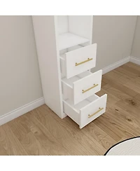 Streamdale Furniture 3-Drawer Side Storage Cabinet, 15.75x85.04