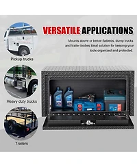 Streamdale Furniture 36" Aluminum Heavy-Duty Underbody Truck Tool Box with Lock and Keys