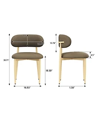 Streamdale Furniture Modern Lamb Wool Dining Chairs