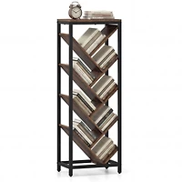 Sugift 9-Tier Tree-Shaped Bookcase with Metal Frame for Hardcover Books