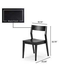 Plank+Beam 72 inch Modern Solid Wood Dining Table Set with Bench And 4 Chairs