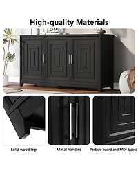Streamdale Furniture Modern Wood Tv Stand for TVs up to 65 Inches with Storage Cabinet