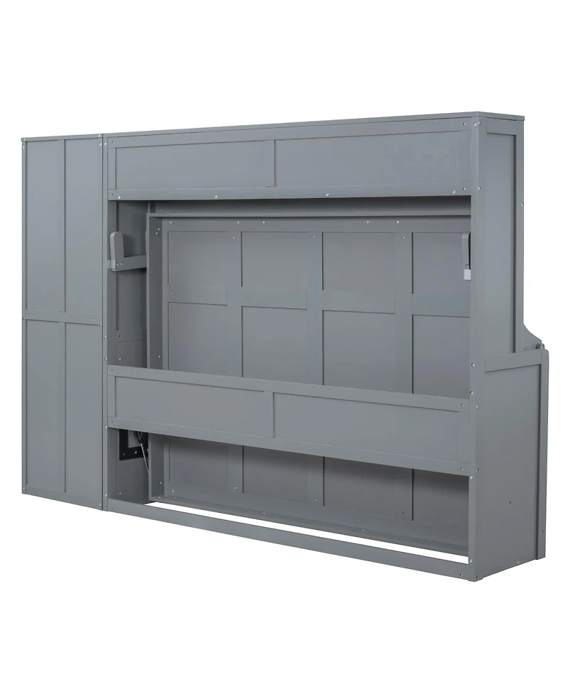 Streamdale Furniture Full Size Murphy Bed with Closet and Drawers