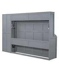 Streamdale Furniture Full Size Murphy Bed with Closet and Drawers