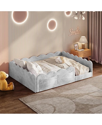 Streamdale Furniture Full Size Upholstered Floor Bed