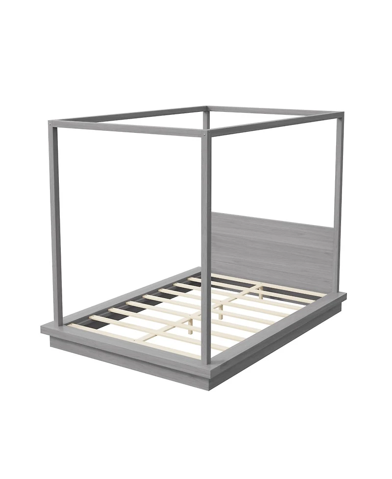 Streamdale Furniture Queen size Wooden Canopy Platform Bed with Headboard