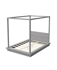 Streamdale Furniture Queen size Wooden Canopy Platform Bed with Headboard