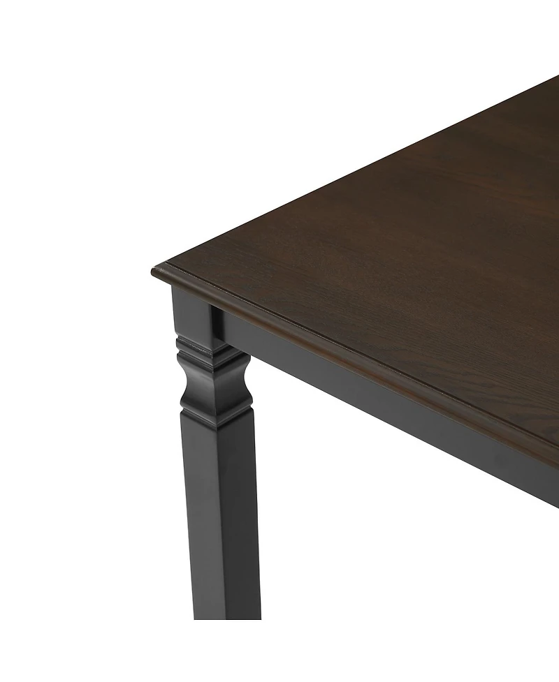 Streamdale Furniture Extendable Modern Farmhouse Dining Table for 4-6, Espresso