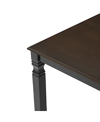 Streamdale Furniture Extendable Modern Farmhouse Dining Table for 4-6, Espresso