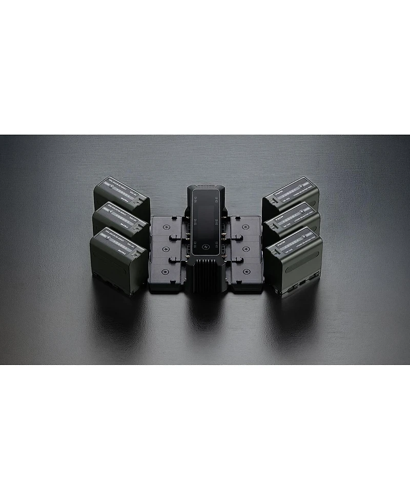 Tilta 6-Channel Foldable Charging Station for Np-f Batteries with 2 Np-F970 Batteries