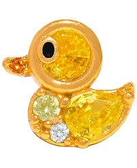 Girls Crew Crystal Rubber Ducky Earrings