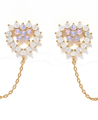 Girls Crew Crystal Heartstring Threader Earrings