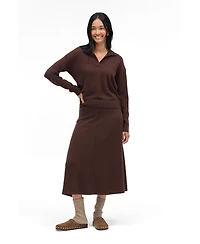 Chinti & Parker Women's Collared V-Neck Relaxed-Fit Wool-Cashmere Sweater