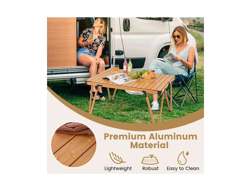 Boyel Living Folding Camping Table Picnic with Storage Bag and Waterproof Desktop