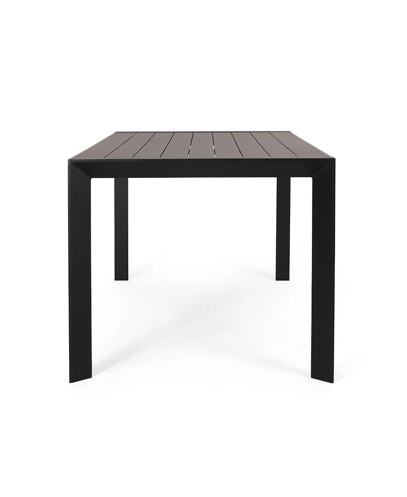 Streamdale Furniture Modern Aluminum Outdoor Slat Panel Dining Table
