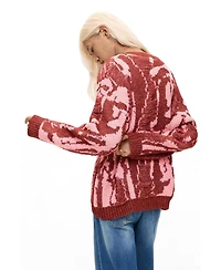 Desigual Women's Chunky-Knit Long-Sleeve Cardigan