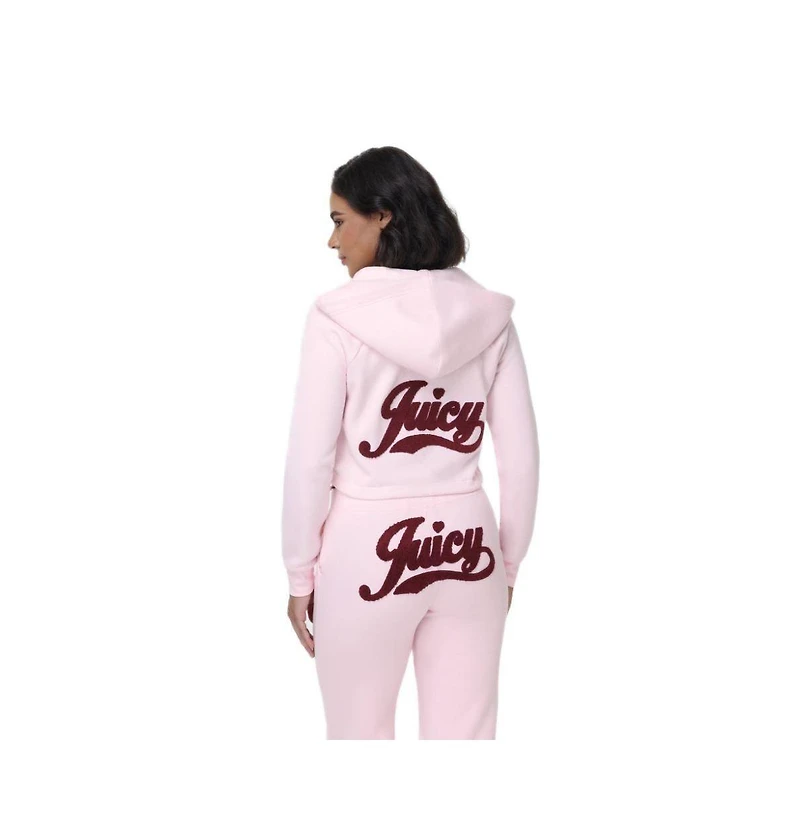Juicy Couture Women's Cropped Bubble Fleece Hoodie