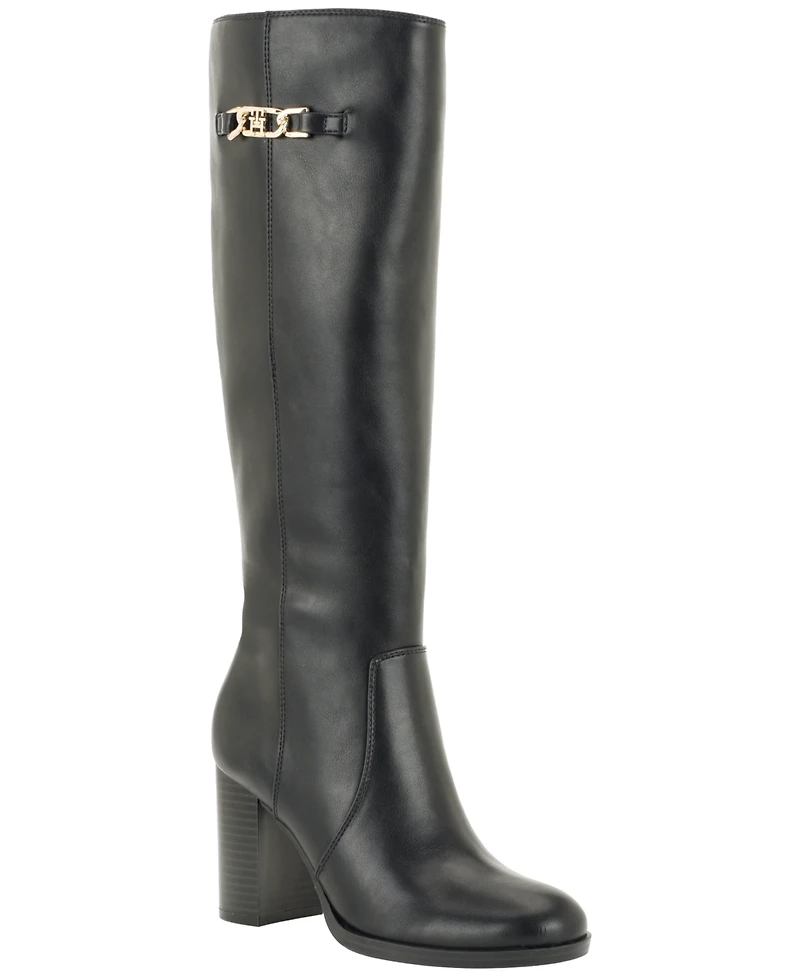 Tommy Hilfiger Women's Poura Block Heel Tall Dress Boots
