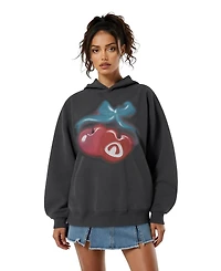 Aelfric Eden Women's Oversized Cherry-Print Pullover Hoodie