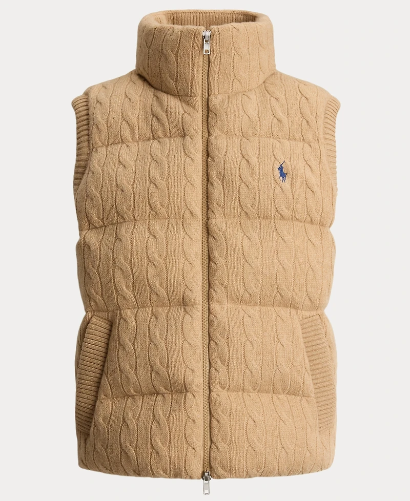 Polo Ralph Lauren Women's Carly Cable-Knit Wool-Cashmere Sleeveless Vest