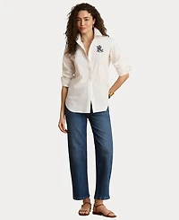 Lauren Ralph Women's High-Rise Relaxed Straight Ankle Jeans