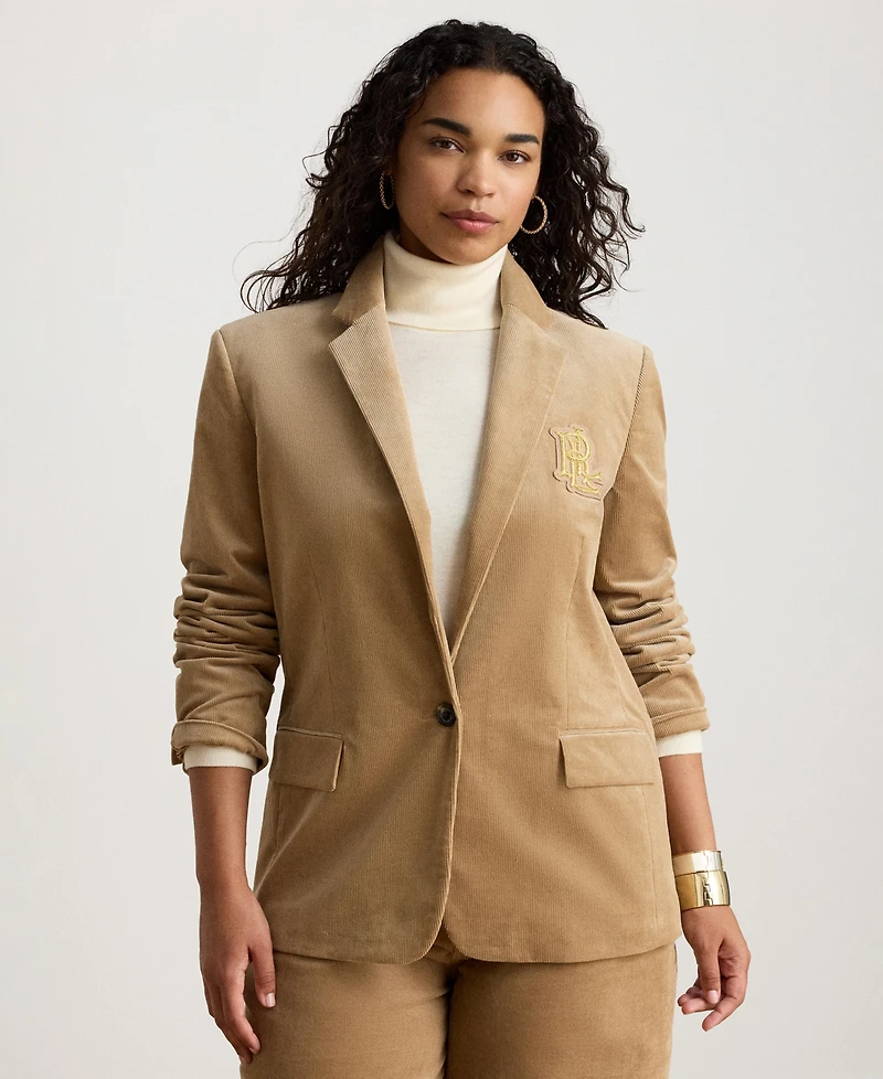 Lauren Ralph Lauren Women's Corduroy Single-Button Blazer