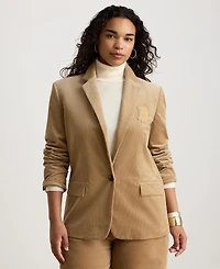 Lauren Ralph Lauren Women's Corduroy Single-Button Blazer