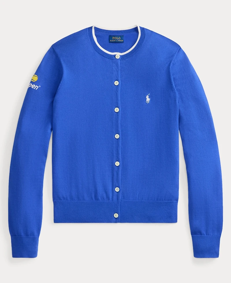 Polo Ralph Lauren Women's Us Open Crew Neck Long-Sleeve Cardigan Sweater