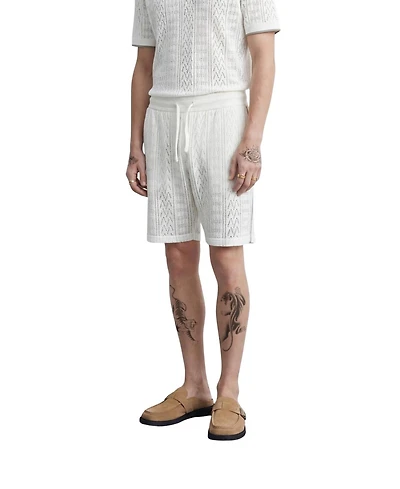 Twisted Tailor Men's Oscar Tipped Crochet Cotton Shorts