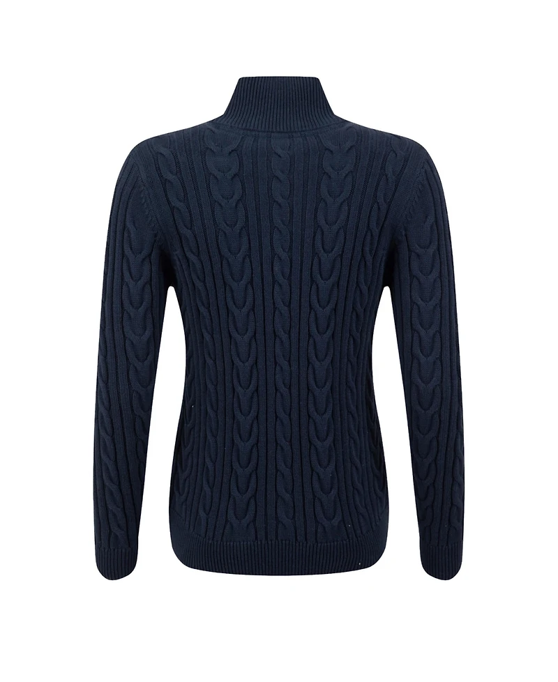 Weird Fish Women's Lunenne Full Zip Cable Knit Cardigan