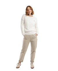 Weird Fish Women's Amberise Crew Neck Cable Knit Jumper