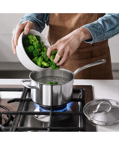 Megacasa 1.6 Quart Triple-Ply Stainless Steel Saucepan with Lid