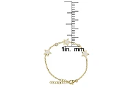 Lily Nily Girls Stars and Cubic Zirconia Bezel Station Chain Link Bracelet in 14K