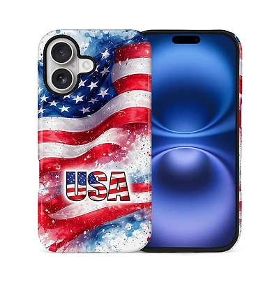 Lisen 2-Layer Durable Phone Case Compatible with Apple iPhone 17 Pro Max, Usa Pride
