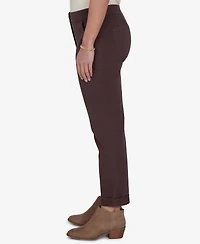 Ruby Rd. Petite Enzyme Wash Straight-Leg Cropped Pants