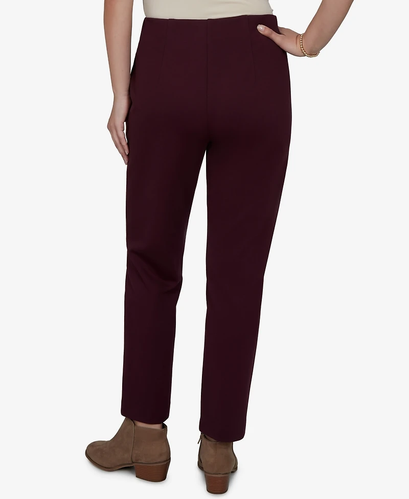 Ruby Rd. Petite Hollywood Waist Pull-On Ponte Straight Pants